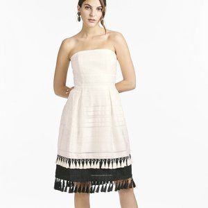 Sachin + Babi Strapless White and Black Dress
